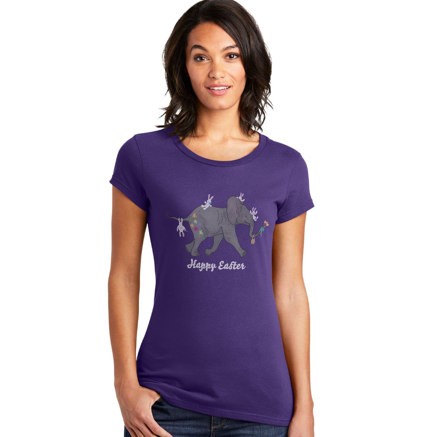 Animal Pride - Easter Baby Elephant and Friends  - Women's Fitted T-Shirt
