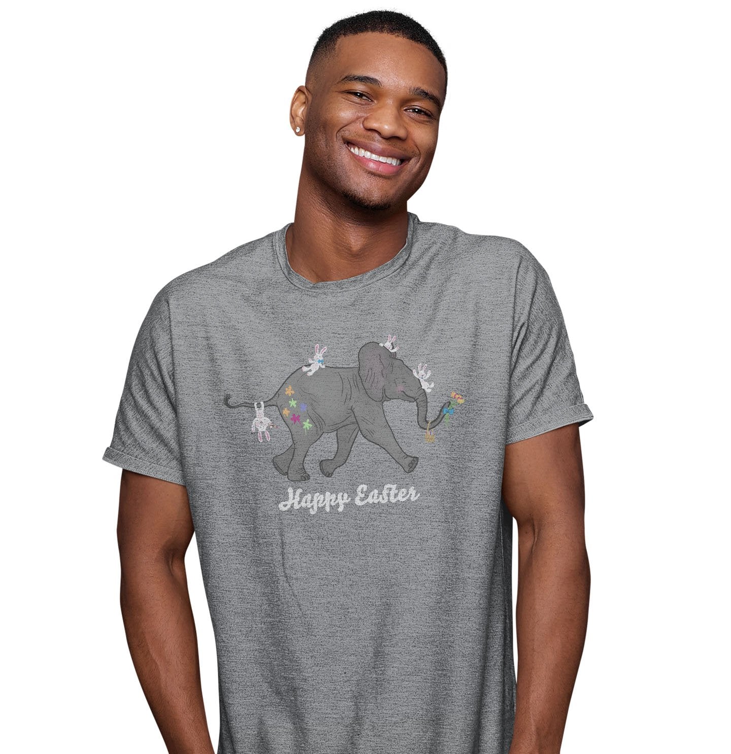 Easter Baby Elephant and Friends - Adult Unisex T-Shirt