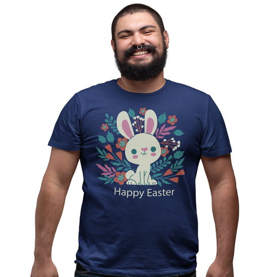 Easter Floral Bunny - Adult Unisex T-Shirt