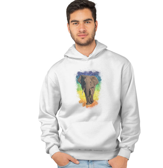 Elephant Rainbow - Adult Unisex Hoodie Sweatshirt