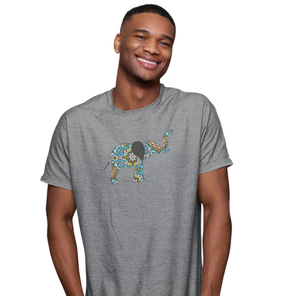 Elephant Mosaic - Adult Unisex T-Shirt