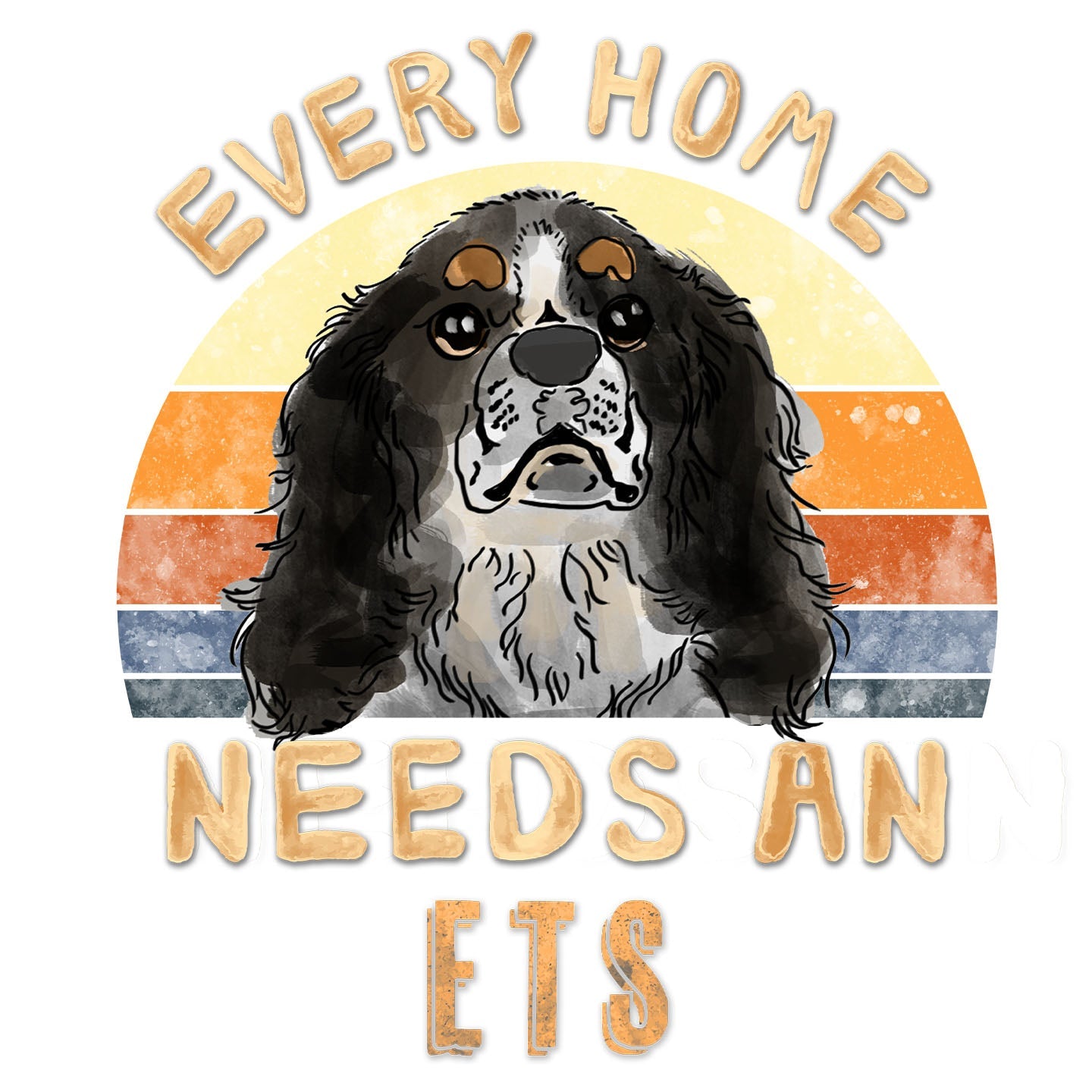 Every Home Needs a English Toy Spaniel - Women's V-Neck T-Shirt