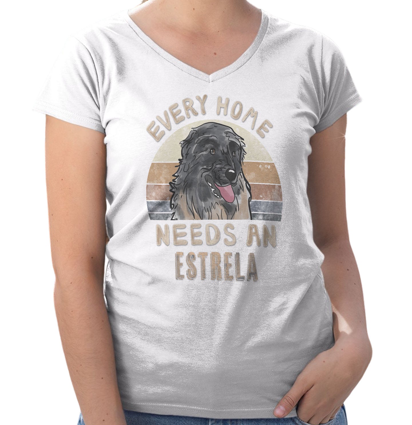 Every Home Needs a Estrela Mountain Dog - Women's V-Neck T-Shirt