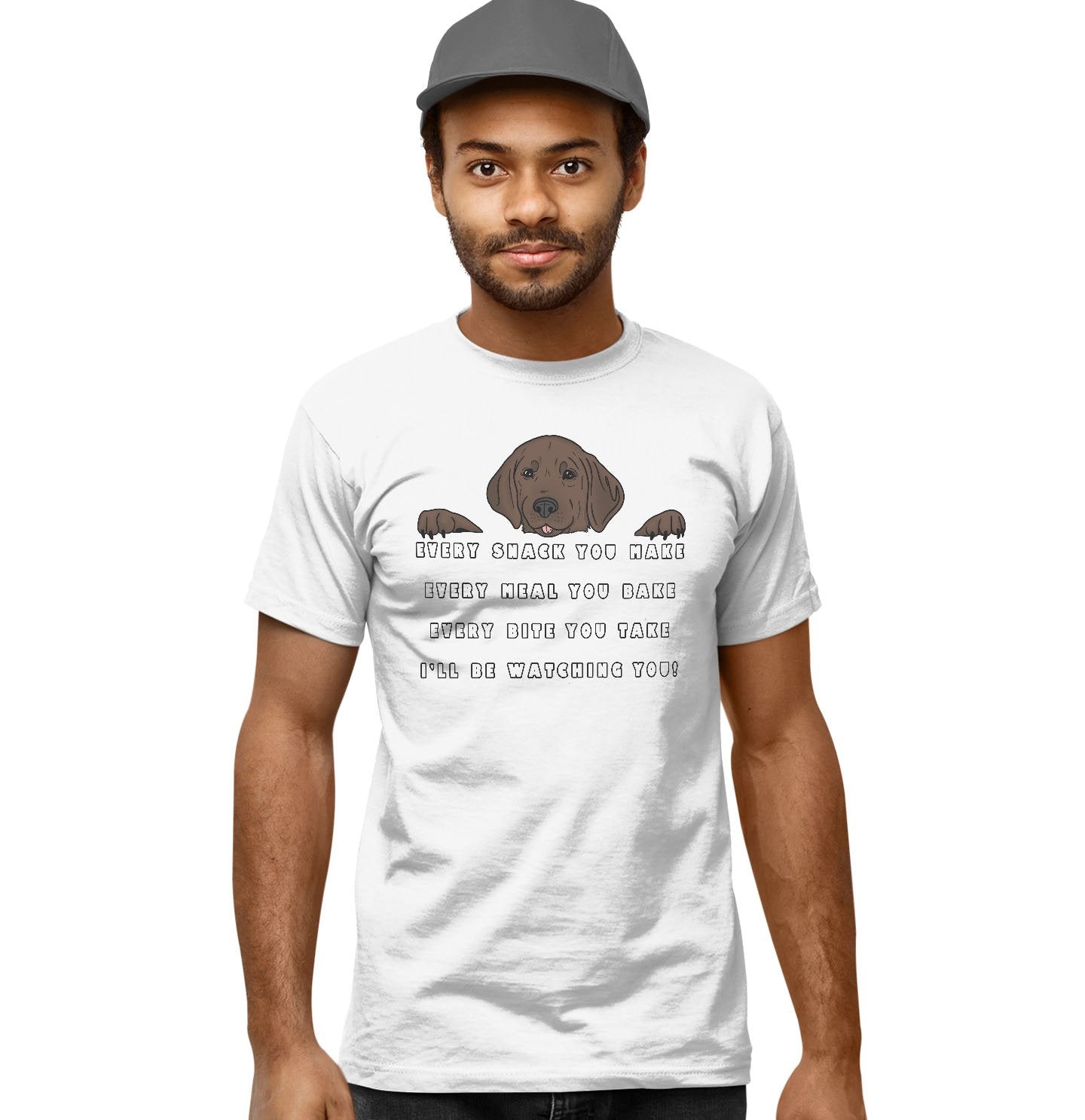 Every Snack Chocolate Lab - Adult Unisex T-Shirt