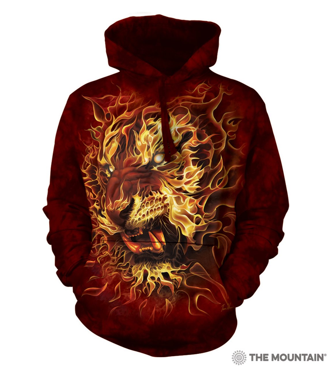 Fire Tiger - The Mountain - 3D Hoodie Animal Sweatshirt