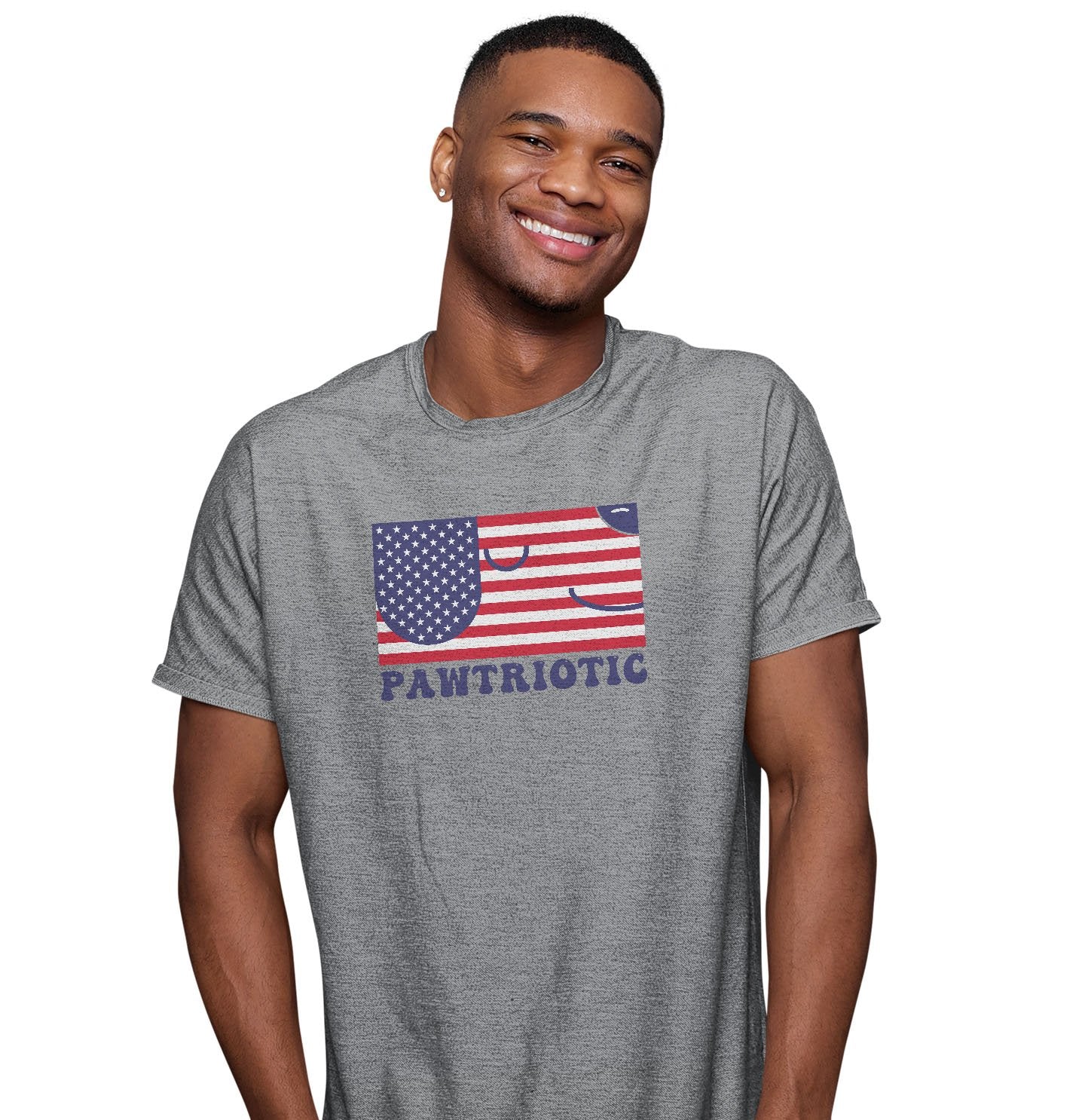 Pawtriotic Flag Dog - Adult Unisex T-Shirt