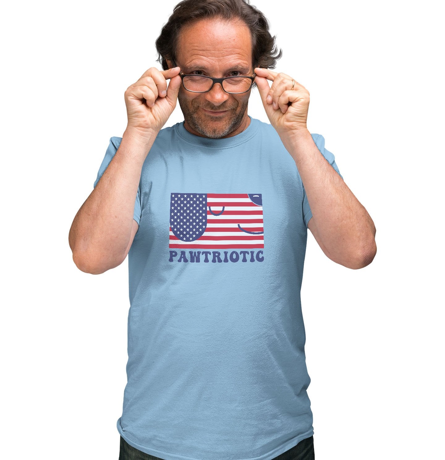 Pawtriotic USA American Flag Dog - T-Shirt