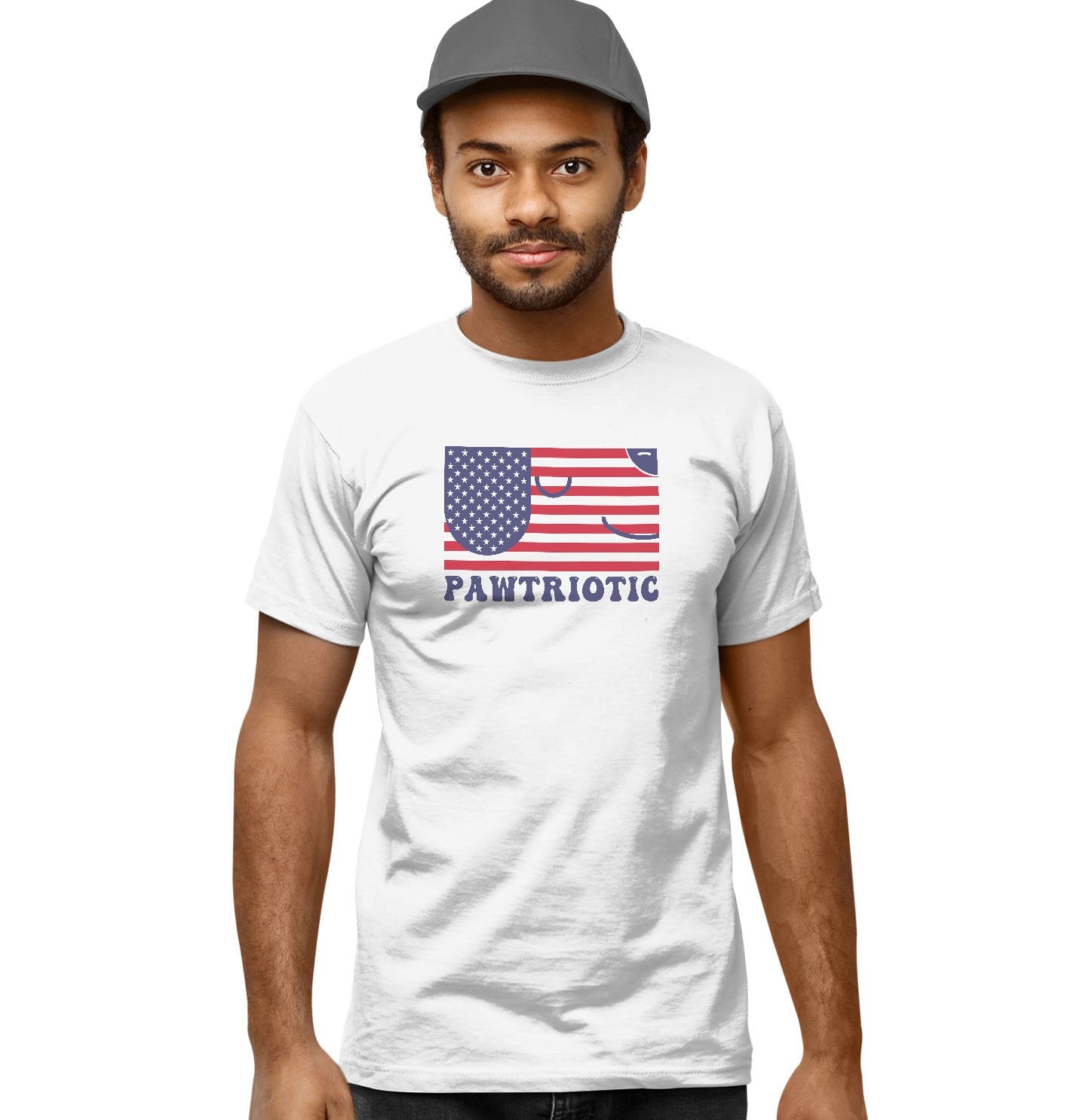 Pawtriotic Flag Dog - Adult Unisex T-Shirt