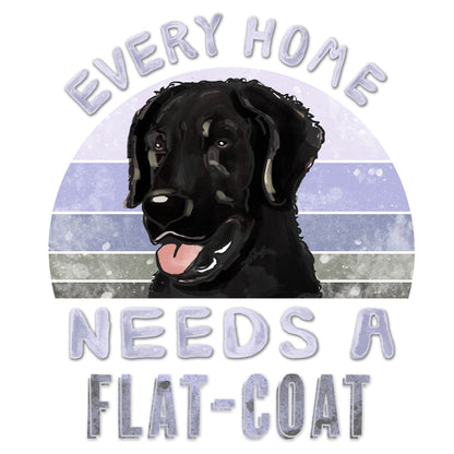Every Home Needs a Flat-Coated Retriever - Women's V-Neck T-Shirt