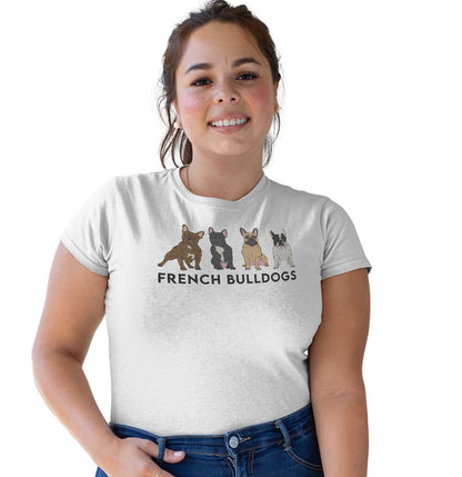 French Bulldogs Lineup - Women's Tri-Blend T-Shirt