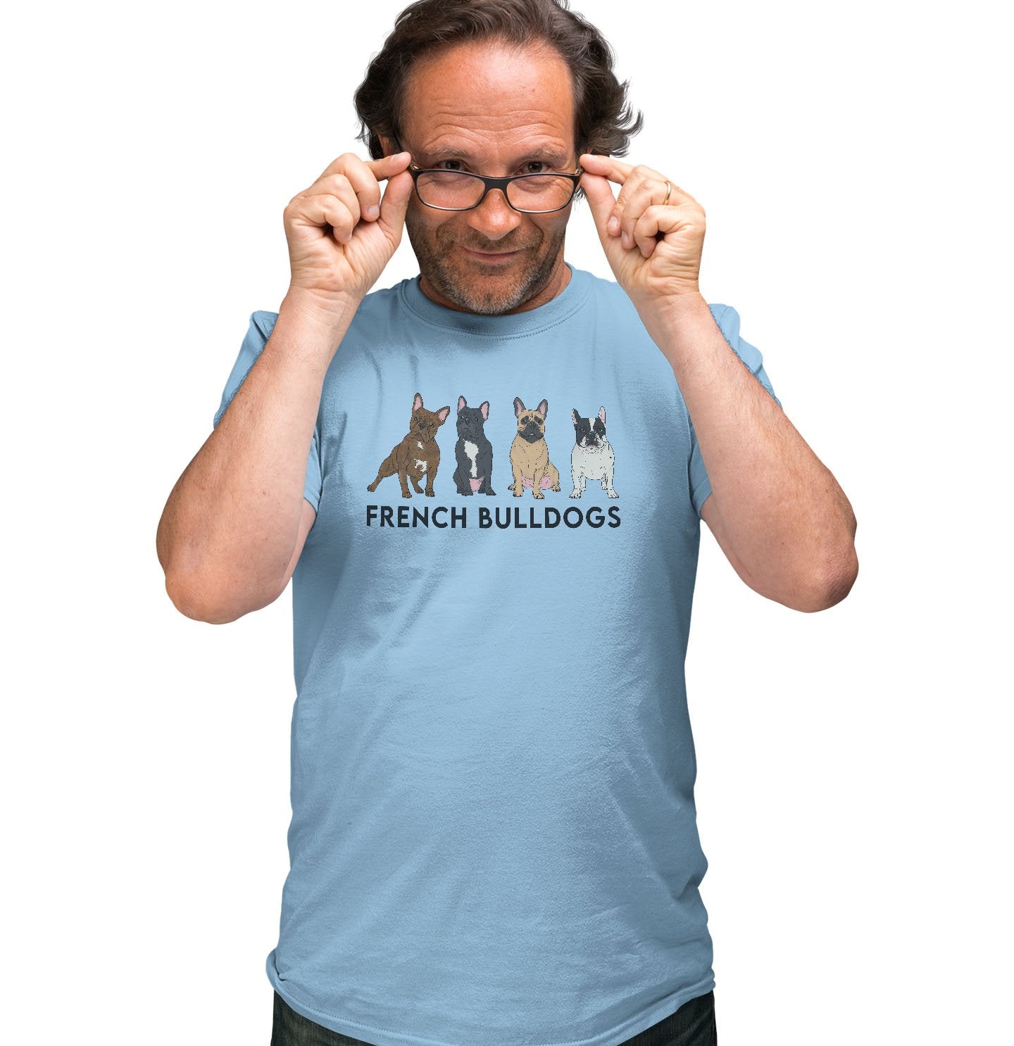 Animal Pride - French Bulldogs Lineup - Adult Unisex T-Shirt