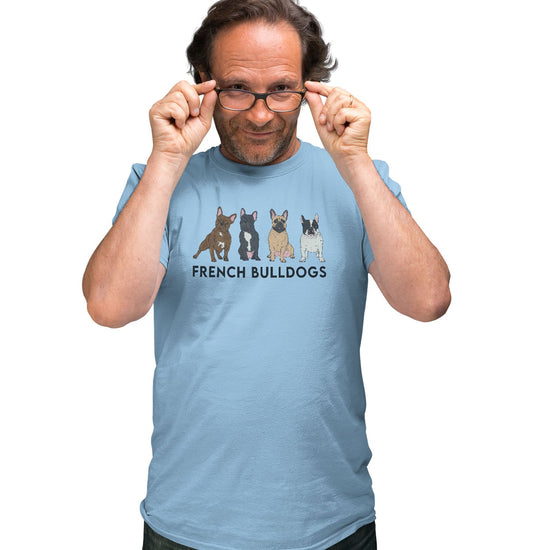 Animal Pride - French Bulldogs Lineup - Adult Unisex T-Shirt