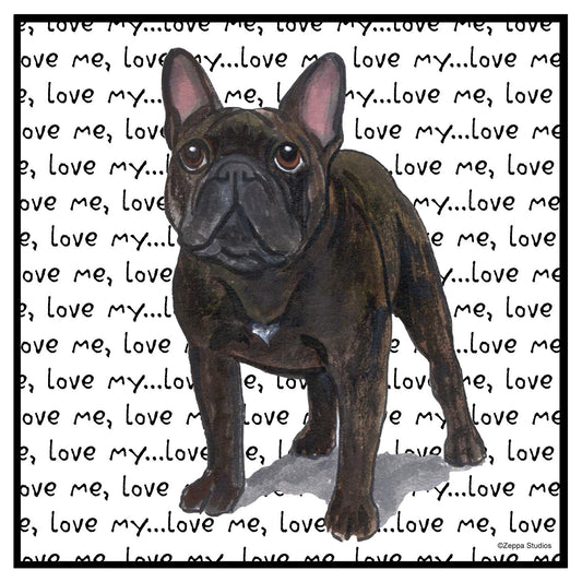 Frenchie Love Text - Women's V-Neck T-Shirt