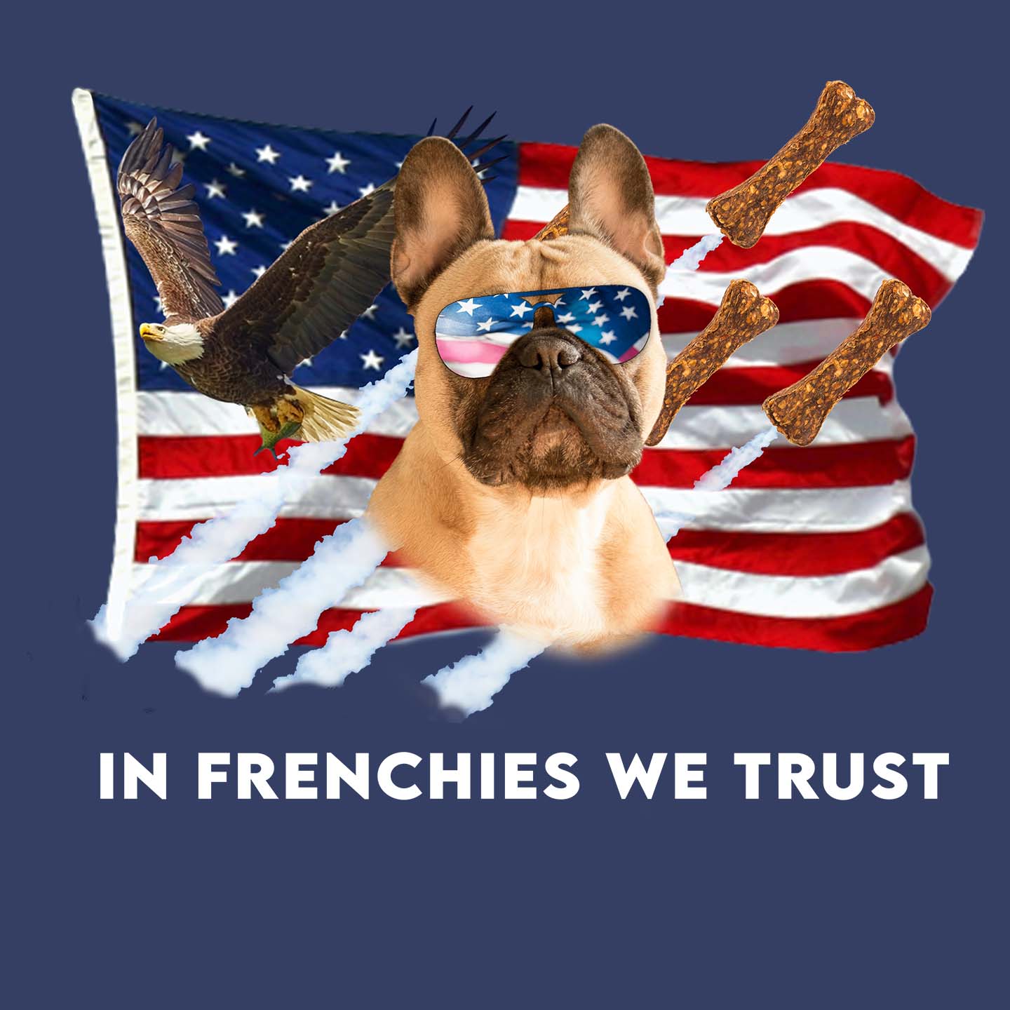 In Frenchies We Trust - Adult Unisex Crewneck Sweatshirt