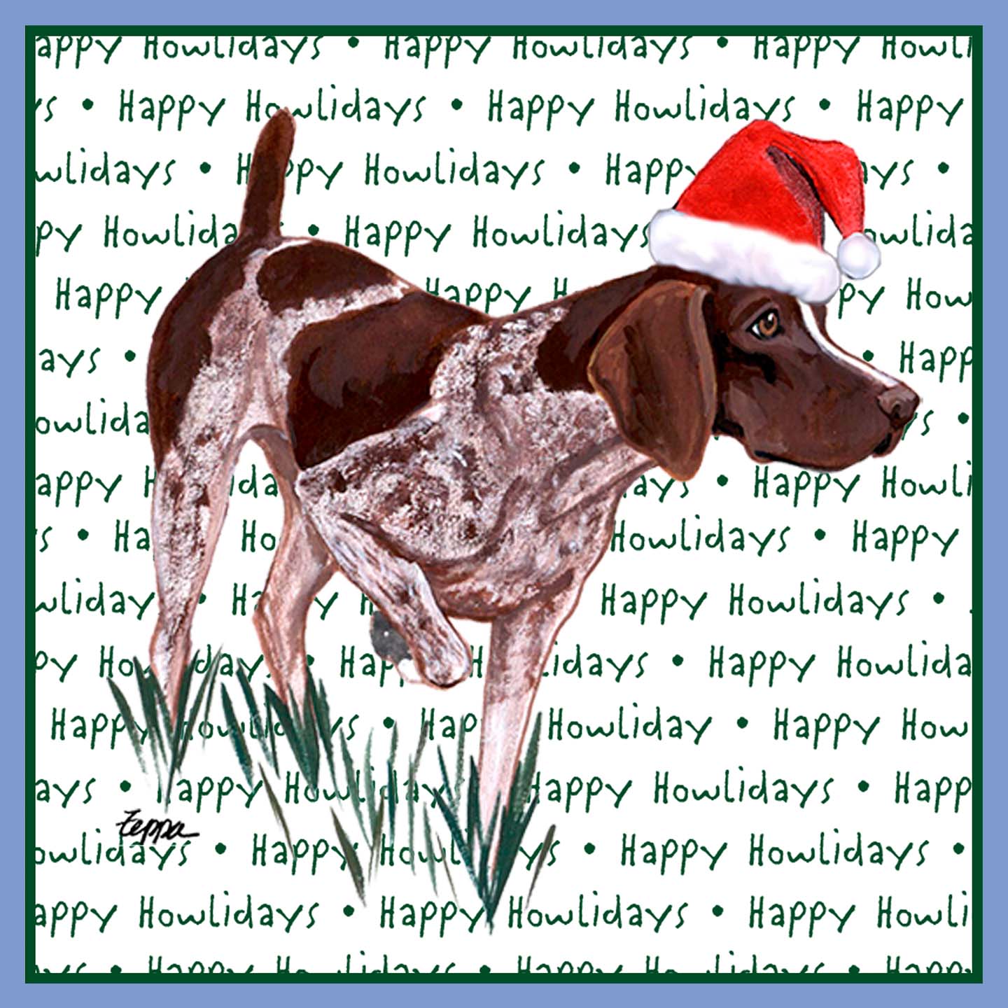 German Shorthaired Pointer Happy Howlidays Text - Women's Tri-Blend T-Shirt