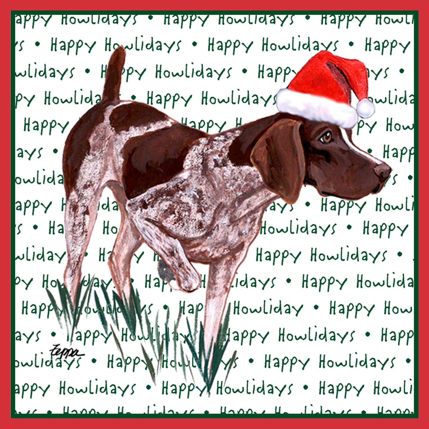 German Shorthaired Pointer Happy Howlidays Text - Kids' Unisex T-Shirt