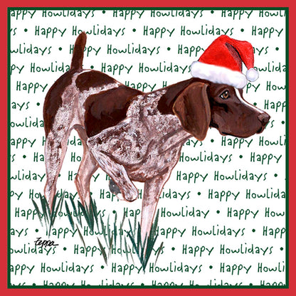 German Shorthaired Pointer Happy Howlidays Text - Kids' Unisex T-Shirt