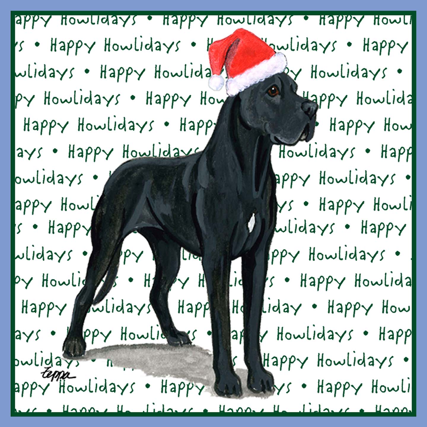 Great Dane Happy Howlidays Text - Women's Tri-Blend T-Shirt