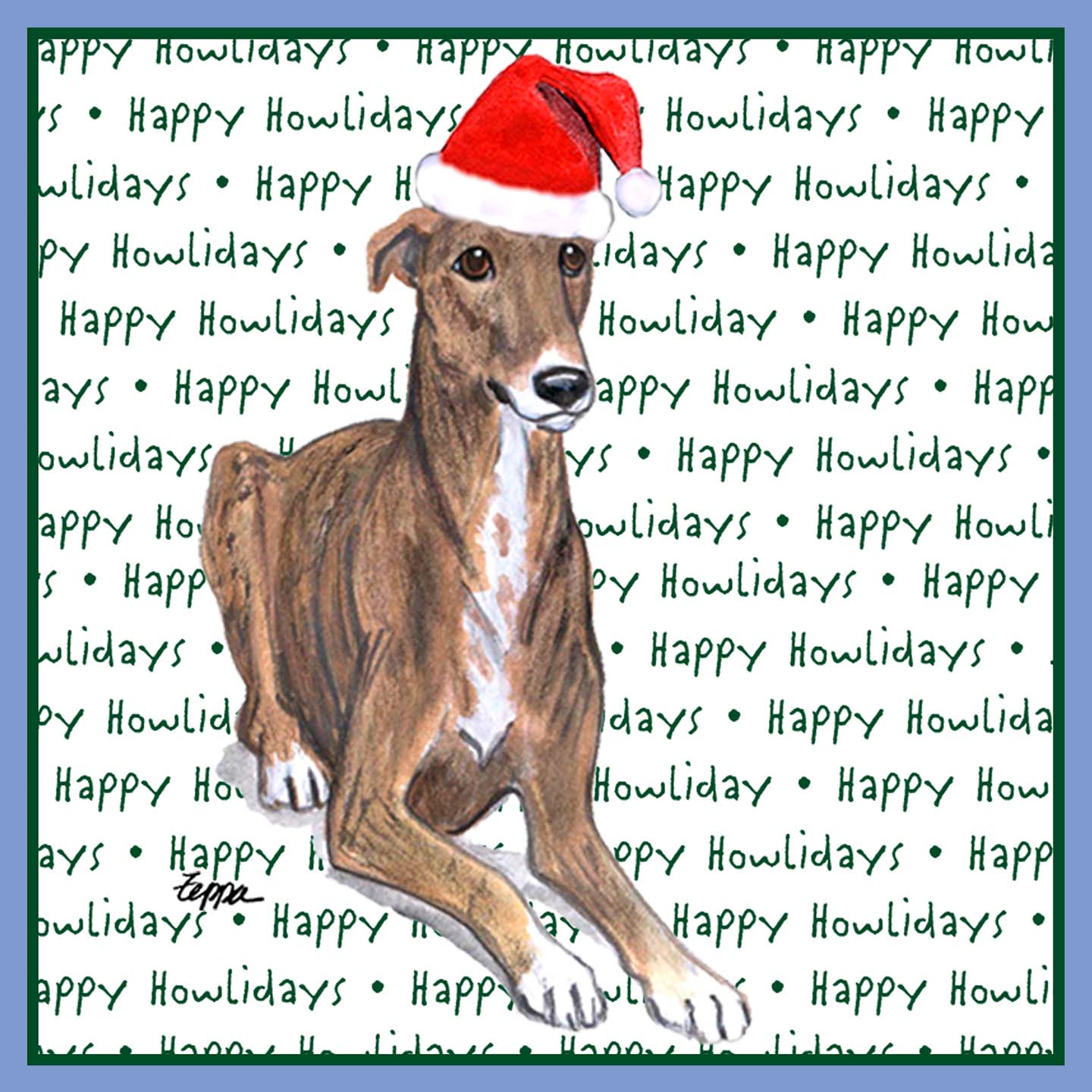 Greyhound Happy Howlidays Text - Women's Tri-Blend T-Shirt