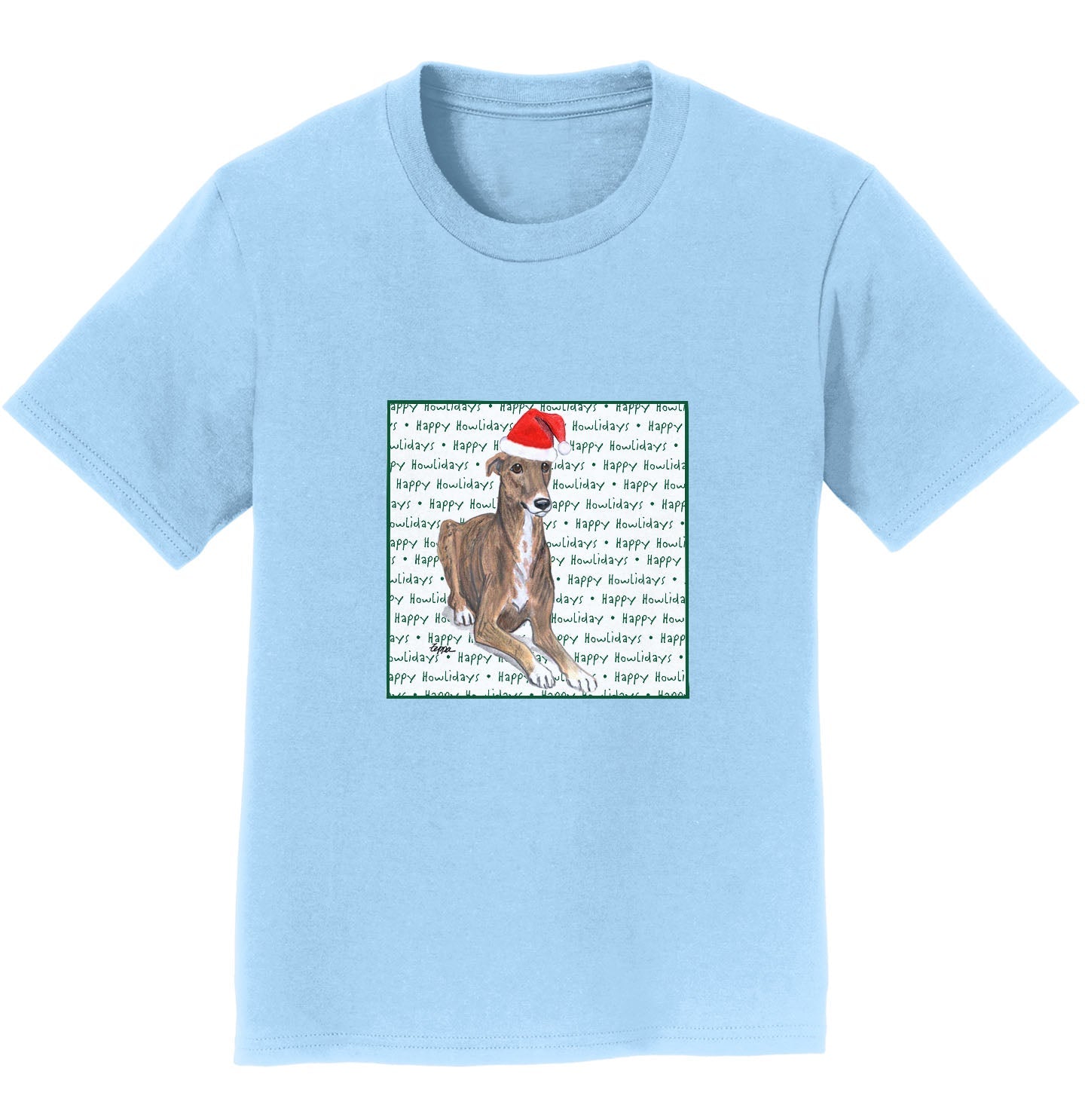 Greyhound Happy Howlidays Text - Kids' Unisex T-Shirt