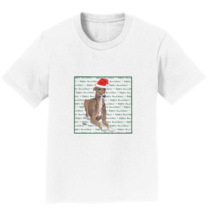 Greyhound Happy Howlidays Text - Kids' Unisex T-Shirt