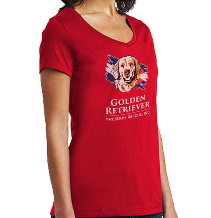 GRFR Main Logo Full Front - Women's V-Neck T-Shirt