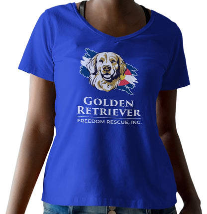 GRFR Main Logo Full Front - Women's V-Neck T-Shirt