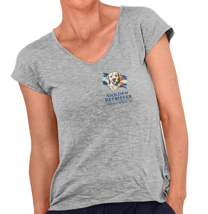 GRFR Main Logo Left Chest - Women's V-Neck T-Shirt