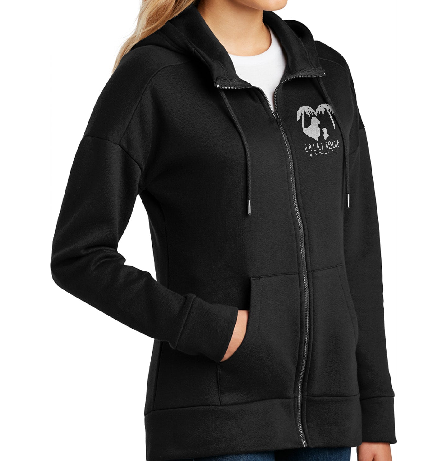 G.R.E.A.T. Rescue Logo - Women's Full-Zip Hoodie Sweatshirt