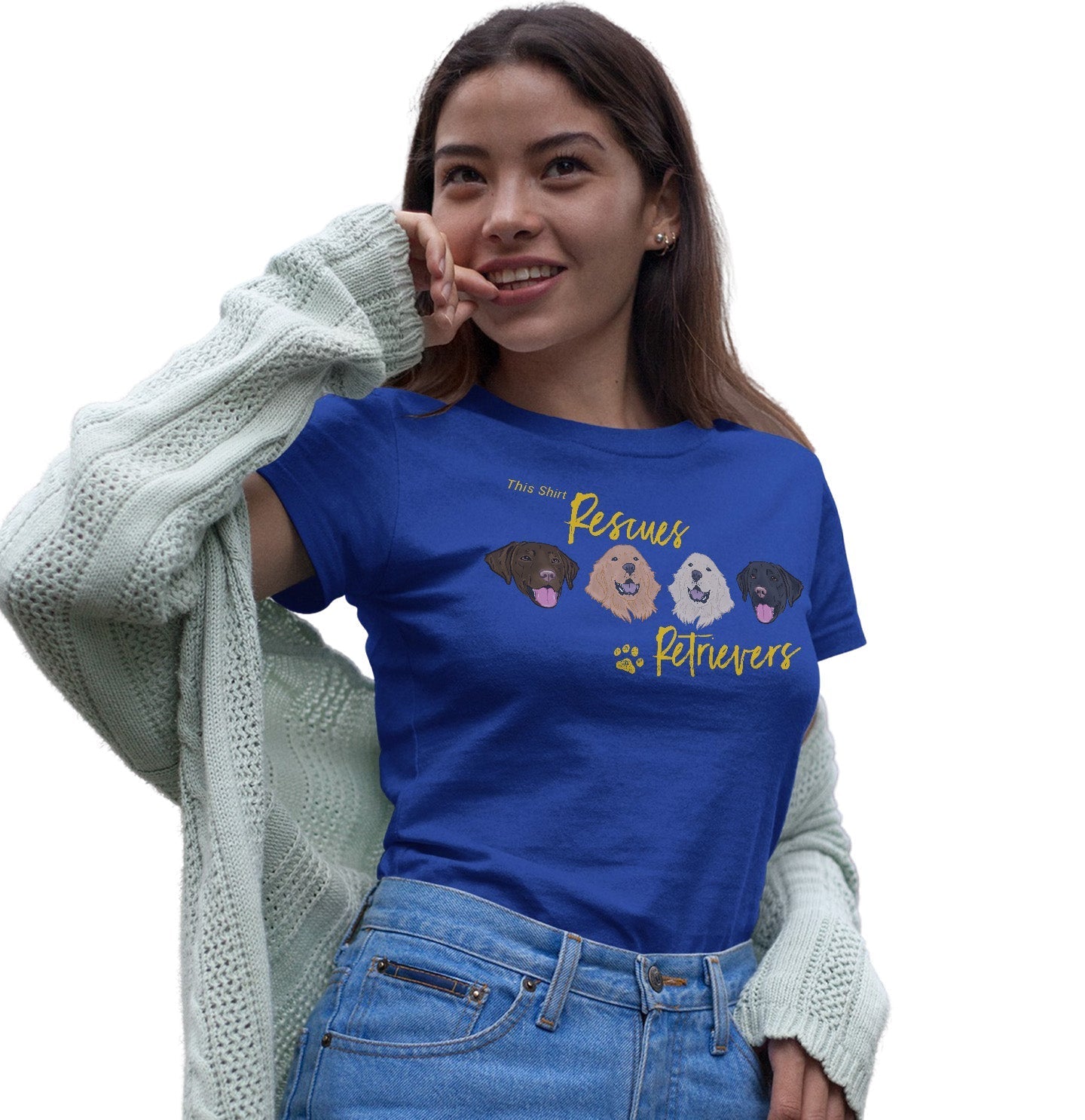 This Shirt Rescues Retrievers - Women's Fitted T-Shirt