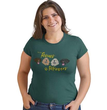 This Shirt Rescues Retrievers - Women's Fitted T-Shirt