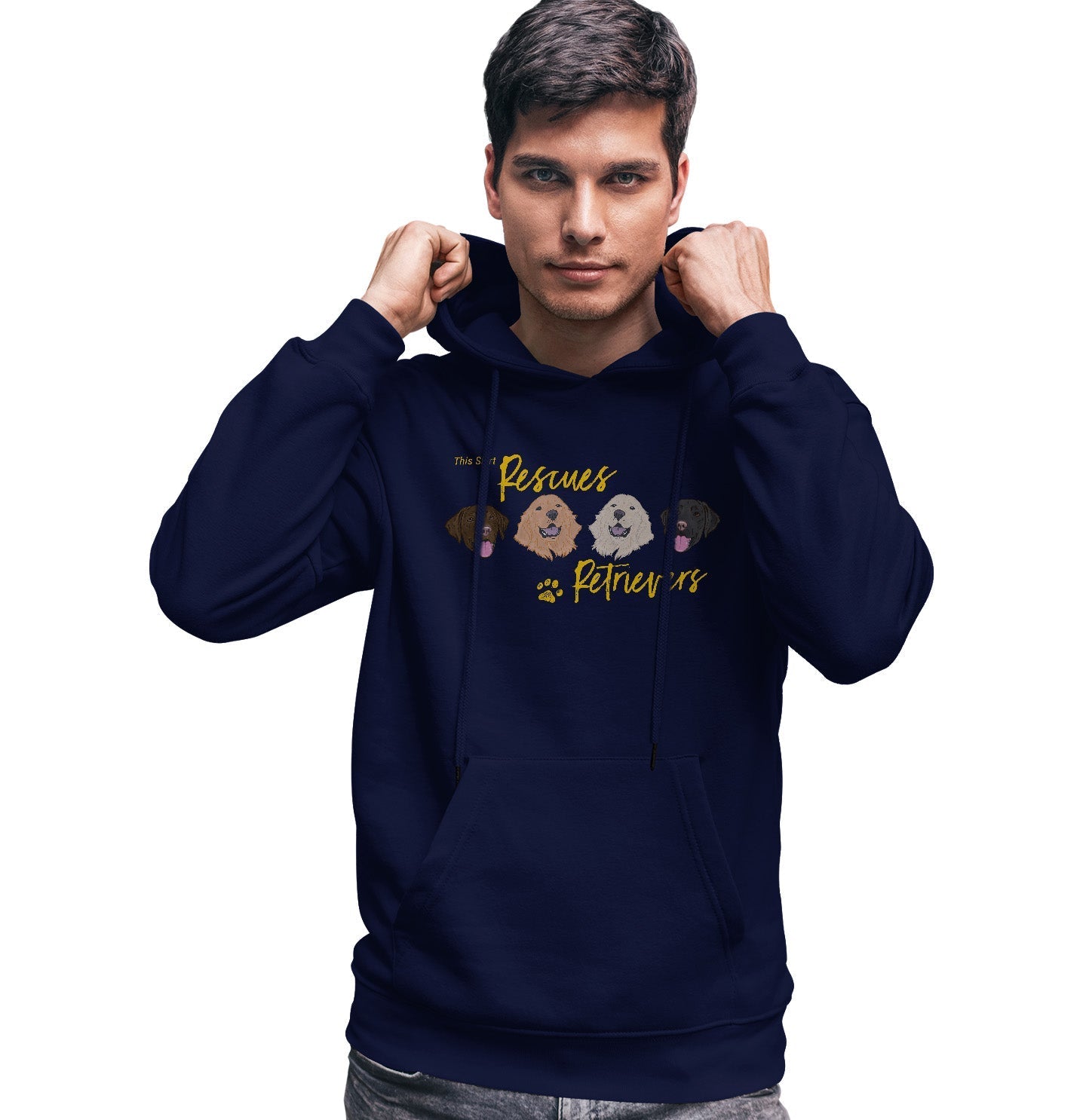 This Shirt Rescues Retrievers - Adult Unisex Hoodie Sweatshirt