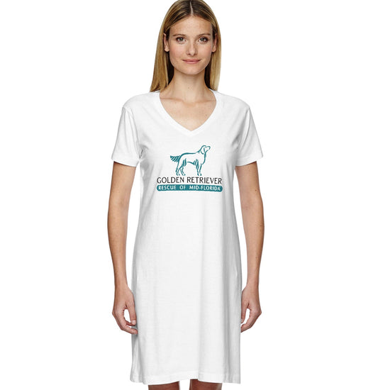 Golden Retriever Rescue of Mid-Florida Logo - Women's V-Neck Sleep Shirt