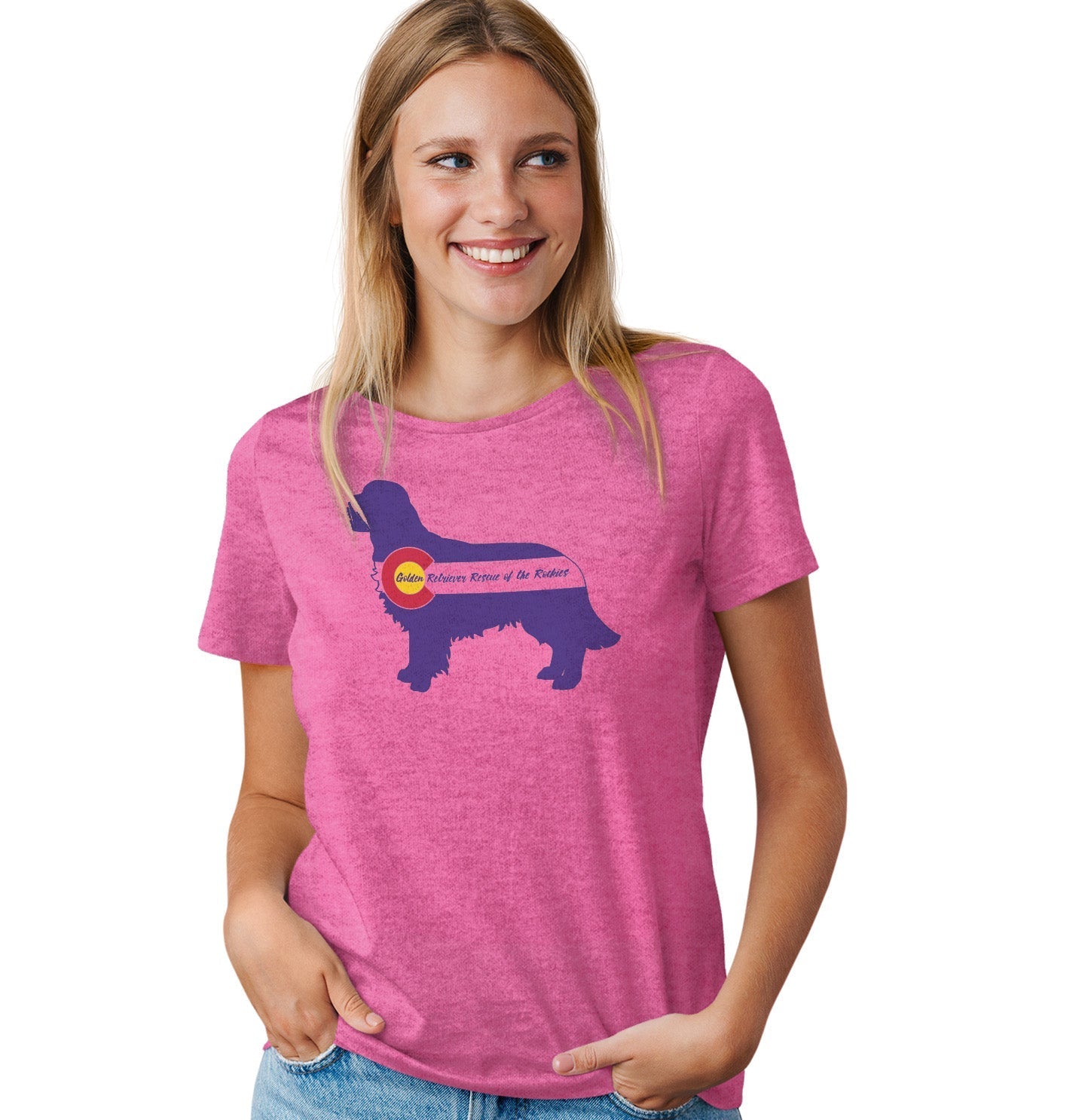 GRRR Golden Flag Silhouette - Women's Tri-Blend T-Shirt