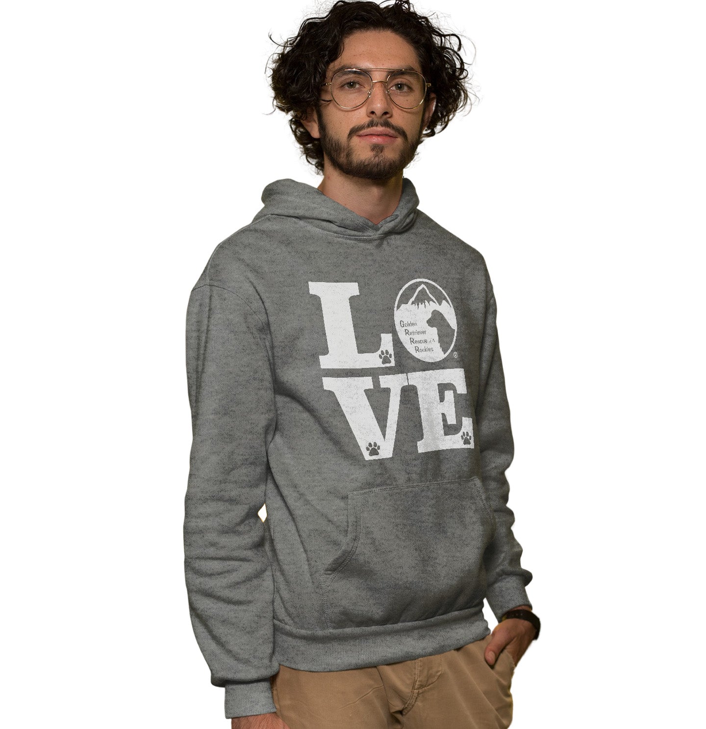 GRRR Big Love Logo - Adult Unisex Hoodie Sweatshirt