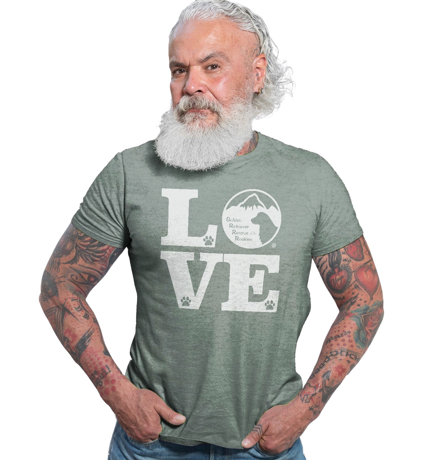 GRRR Big Love Logo - Adult Tri-Blend T-Shirt