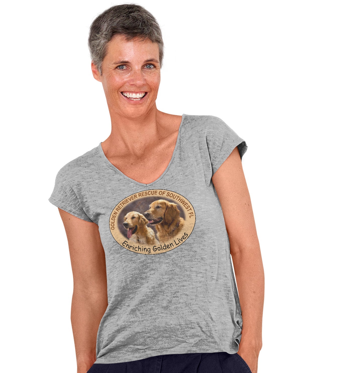 GRRSWF Enriching Golden Lives - Women's V-Neck T-Shirt