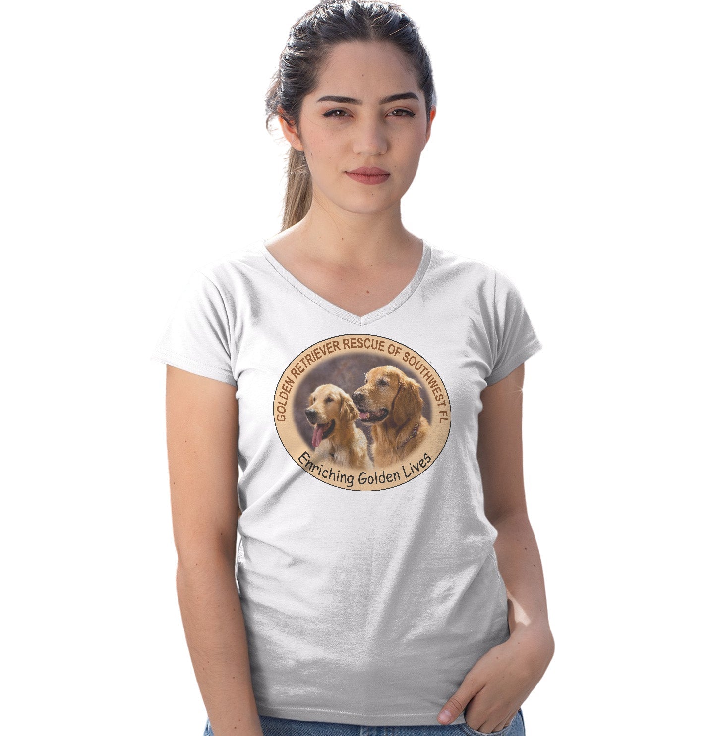 GRRSWF Enriching Golden Lives - Women's V-Neck T-Shirt