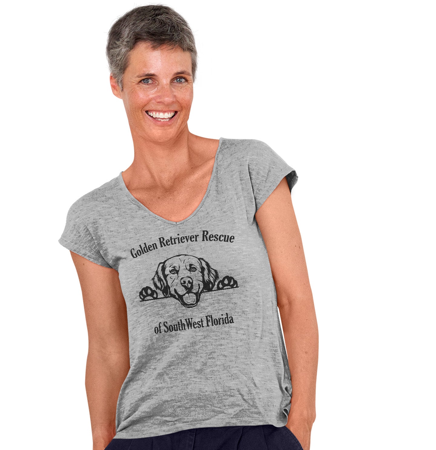 GRRSWF Paws Up - Women's V-Neck T-Shirt