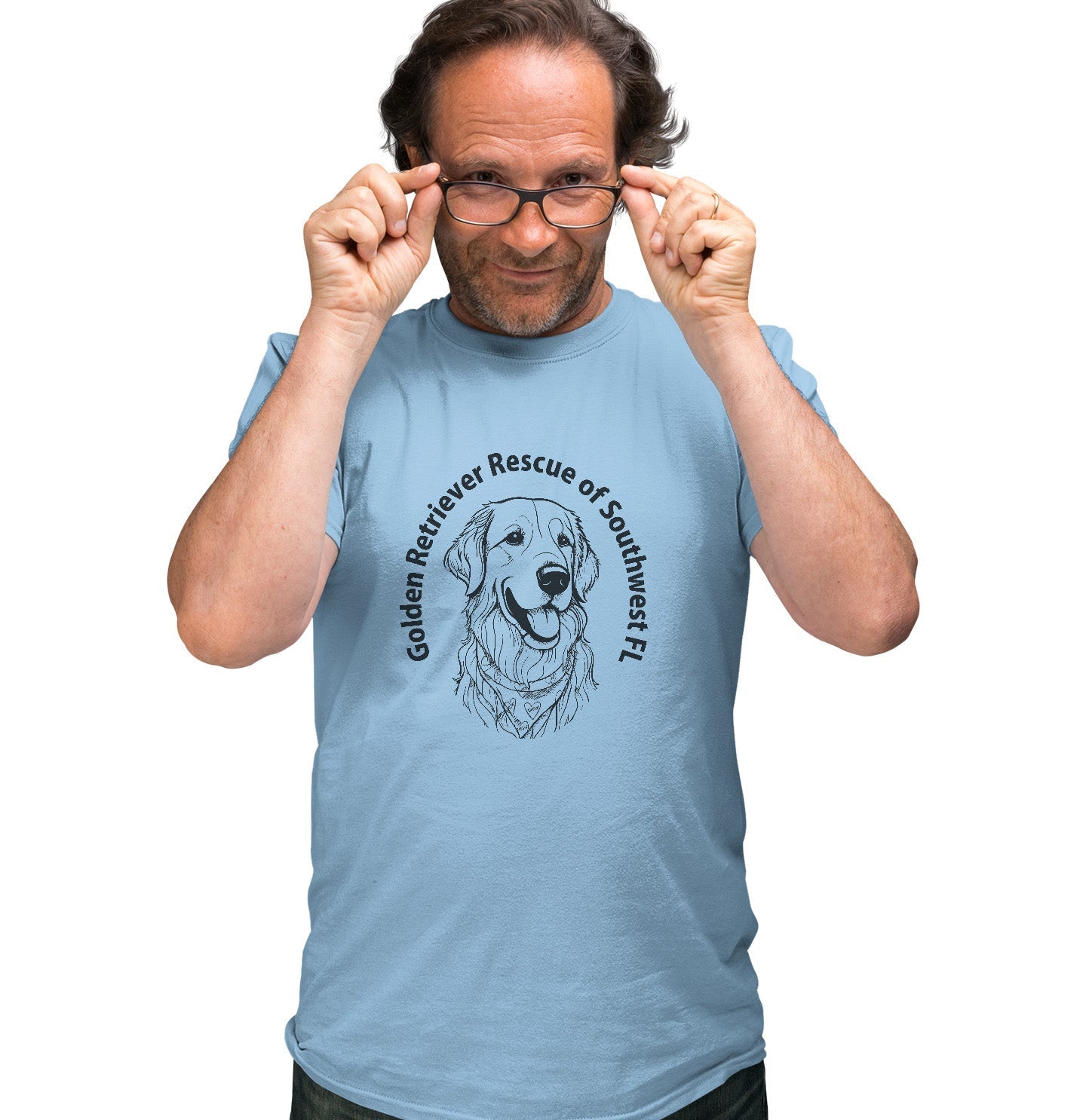 GRRSWF Bandana Dog Sketch Logo - Adult Unisex T-Shirt