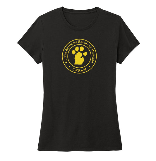 Golden Retriever Rescue of Michigan Full Front Logo - Women's Tri-Blend T-Shirt
