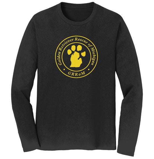 Golden Retriever Rescue of Michigan Full Front Logo - Adult Unisex Long Sleeve T-Shirt