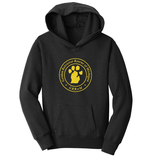Golden Retriever Rescue of Michigan Full Front Logo - Kids' Unisex Hoodie Sweatshirt
