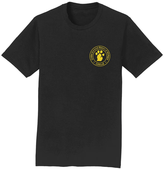 Golden Retriever Rescue of Michigan Left Chest Logo - Adult Unisex T-Shirt