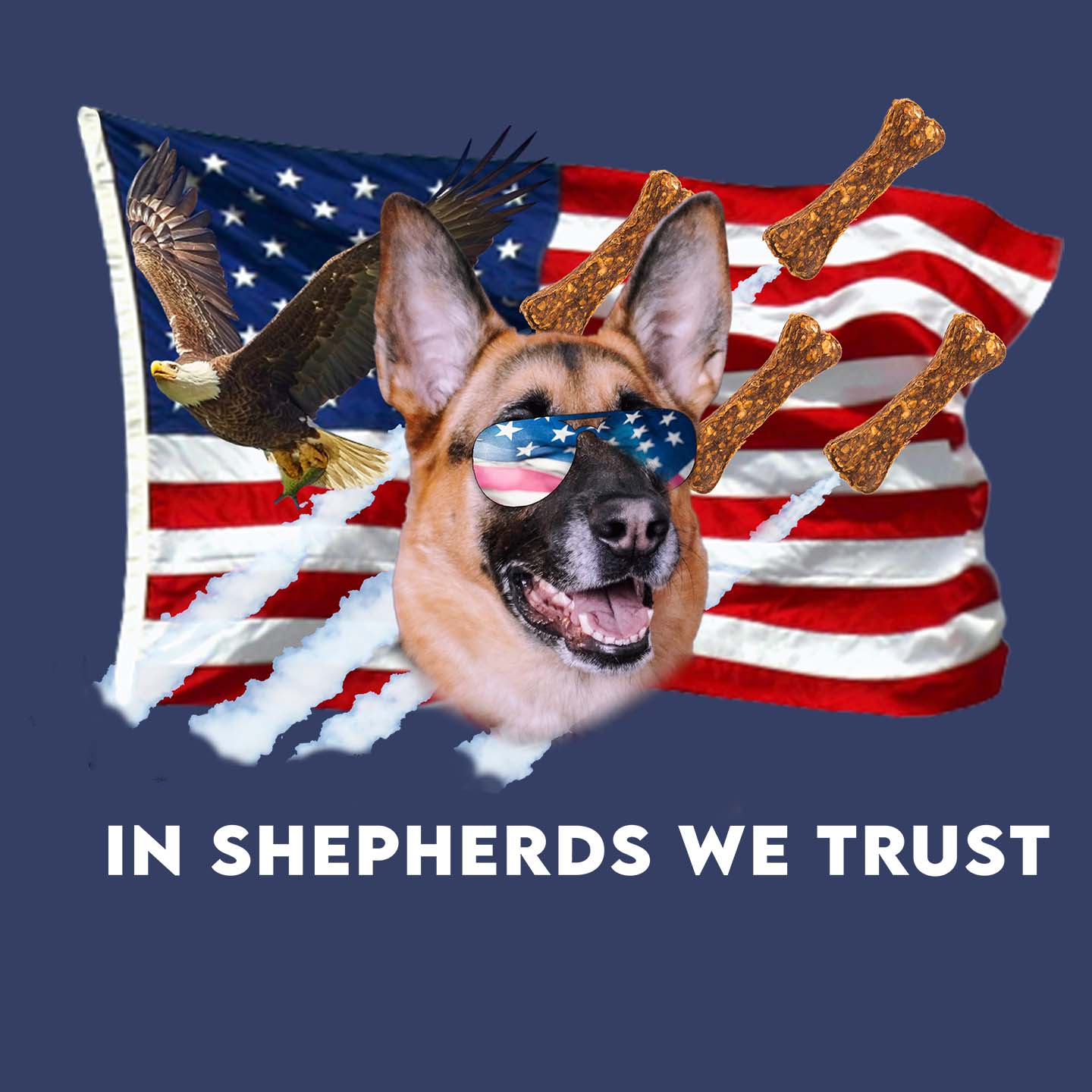 In German Shepherds We Trust - Adult Unisex Crewneck Sweatshirt