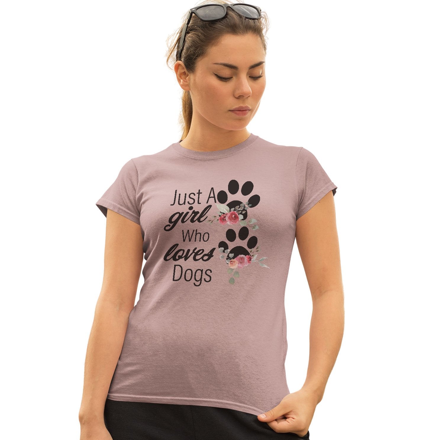 Just A Girl Who Loves Dogs - Women's Fitted T-Shirt