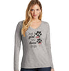 Just A Girl Who Loves Dogs - Women's V-Neck Long Sleeve T-Shirt