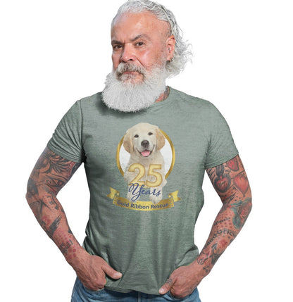 Gold Ribbon 25 Years Puppy - Adult Tri-Blend T-Shirt