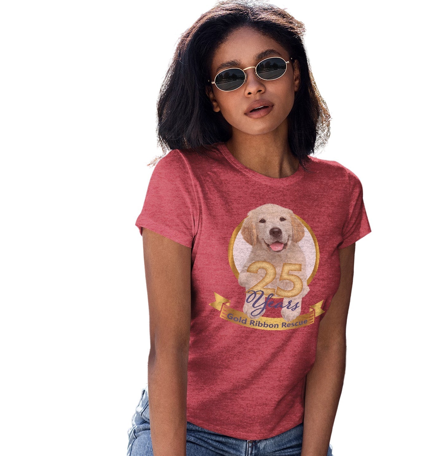 Gold Ribbon 25 Years Puppy - Women's Tri-Blend T-Shirt