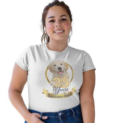 Gold Ribbon 25 Years Puppy - Women's Tri-Blend T-Shirt